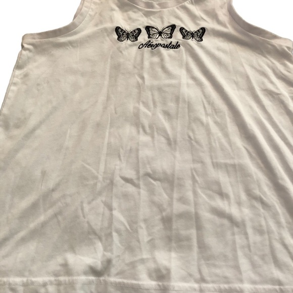 AEROPOSTALES Butterfly white tank top - Picture 2 of 7